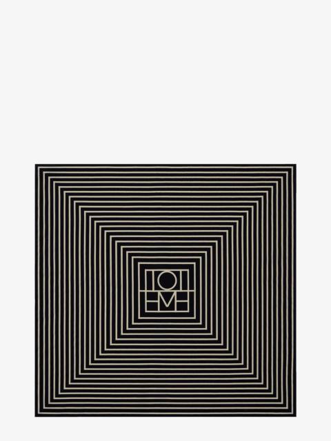 TOTEME Toteme Monogrammed Silk Scarf Black