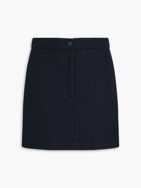 Thom Browne Herringbone cotton and wool-blend mini skirt