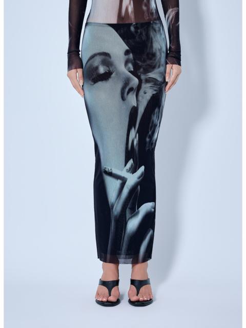 Jean Paul Gaultier Jean Paul Gaultier Women Mesh Printed Smoking Women Long Skirt