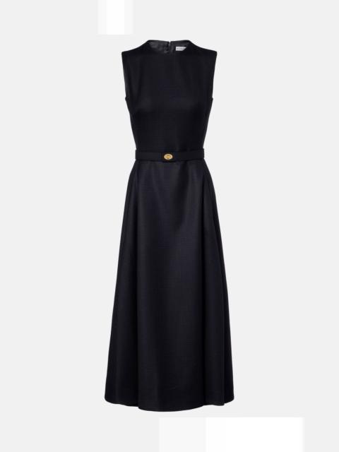 Burberry Prince of Wales check wool midi dress