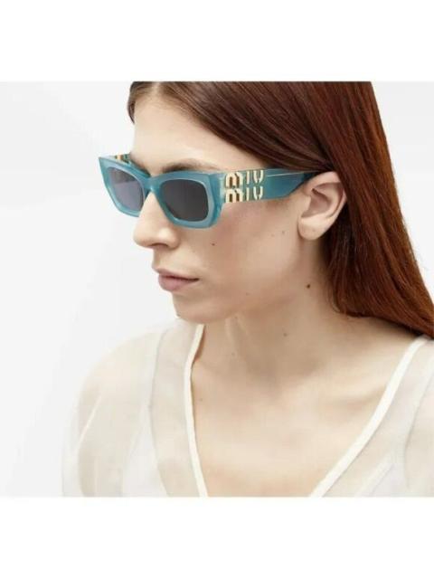Miu Miu NEW Miu Miu MU09WS 19L09T Ivy Opal Dark Grey Rectangle Women Sunglasses