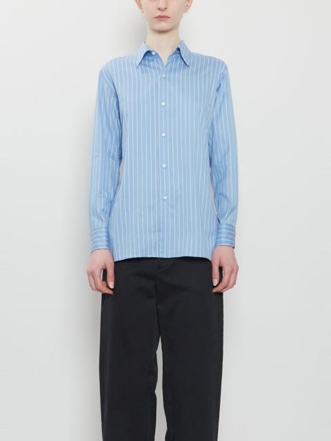 AURALEE Cotton Silk Stripe Double-Cuff Shirt
