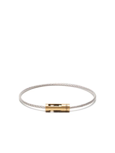 le gramme 18KT YELLOW GOLD AND TITANIUM 6G CABLE BRACELET
