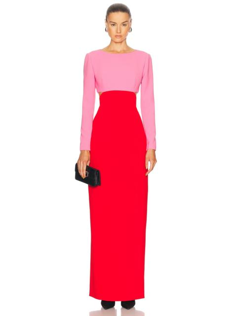Long Sleeve Column Gown