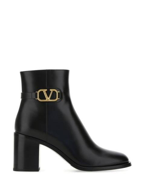 Valentino Black leather ankle boots