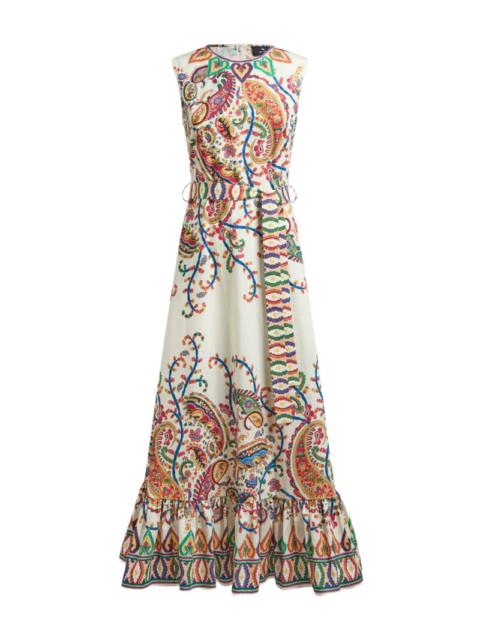 Etro Etro Women Long Cotton Dress With Floral Paisley Print