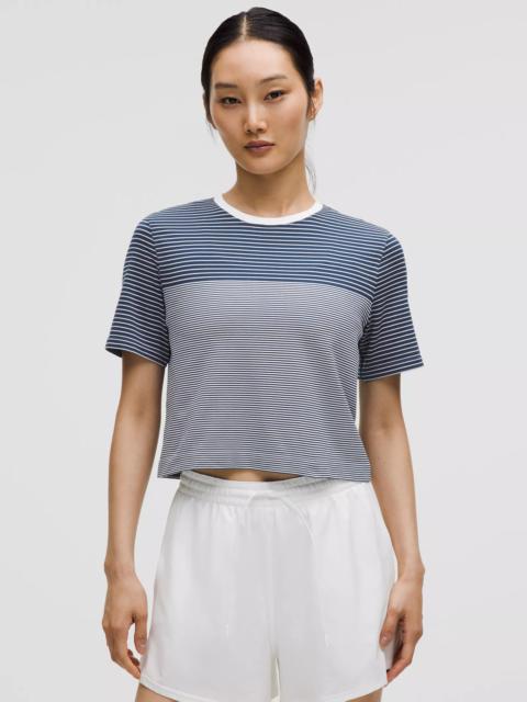 lululemon Seamless Classic-Fit Mariner Stripe Cropped T-Shirt