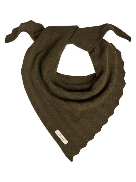 JACQUEMUS Jacquemus Le Chale Chevron Herringbone Wool and Cashmere-blend Scarf