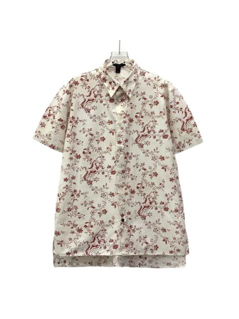 Louis Vuitton Louis Vuitton Beige All-Over Print Cotton Single-Breasted Short Sleeve Shirt