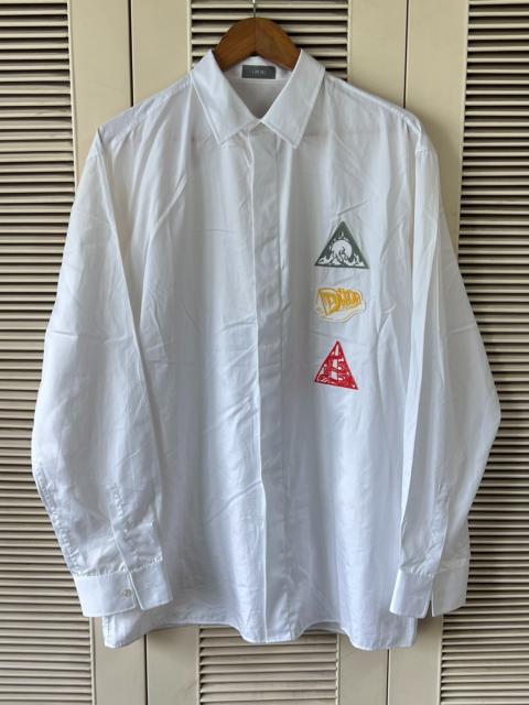 Dior Dior Long Sleeve Top Embroidered White Shirt