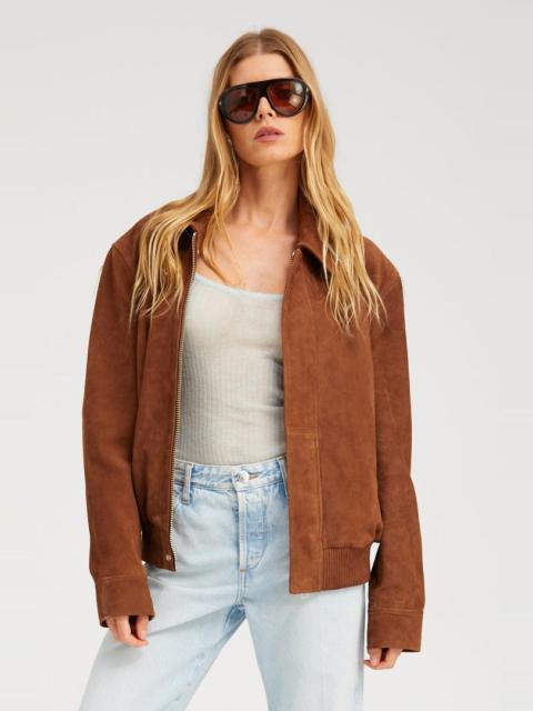SPRWMN DARK COGNAC SUEDE BRUNA JACKET