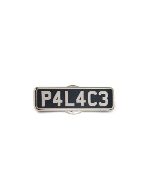 PALACE PAL PLATE PIN BADGE BLACK / SILVER