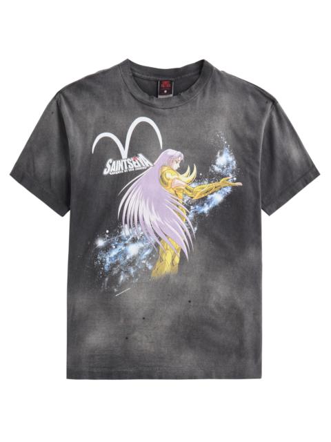 Saint Seiya printed distressed cotton T-shirt