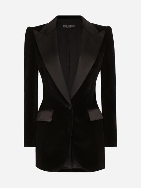 Dolce & Gabbana Single-breasted velvet Turlington tuxedo jacket