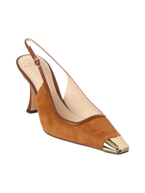 ALEXANDRE BIRMAN Alexandre Birman Olivia 85 Suede & Leather Slingback Pump