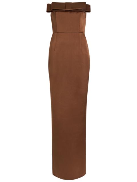 THE NEW ARRIVALS ILKYAZ OZEL The New Arrivals Ilkyaz Ozel Sisu Strapless Satin Maxi Dress