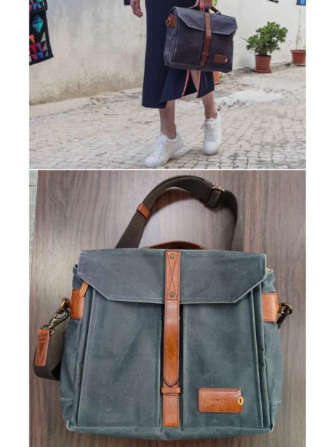 Other Designers "Property Of..." Dutch niche retro batik canvas messenger bag briefcase TreyDayBag