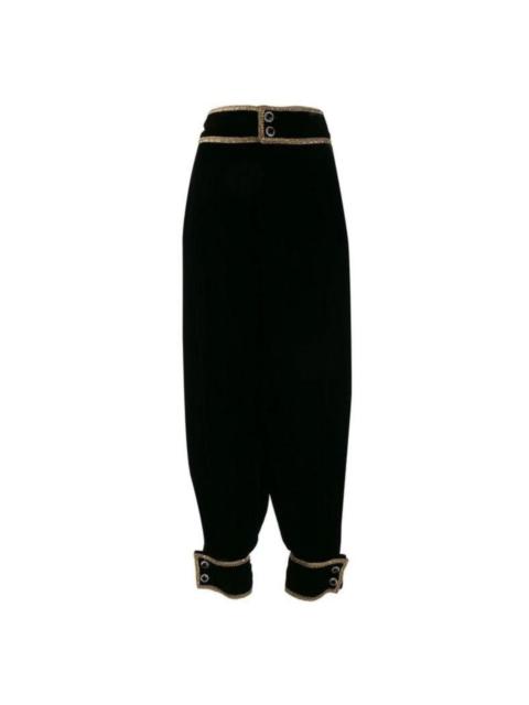 GUCCI Jewel-embellished Cotton Trousers