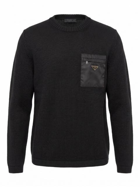 Prada Prada Men Sweater With Re-Nylon Detail