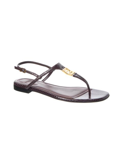 FENDI FENDI FFold Snakeskin Sandal
