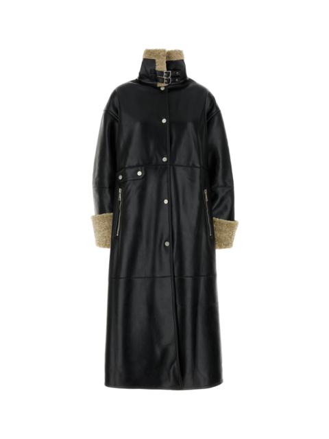 Nanushka Black synthetic leather Liesel coat
