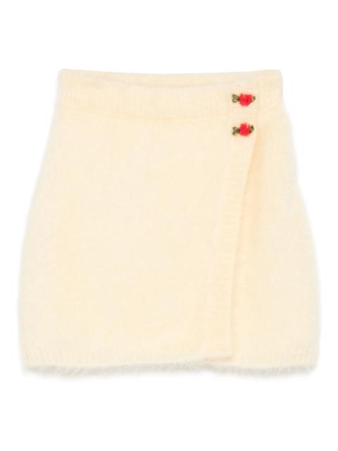 Alessandra Rich embellished wrap mini skirt