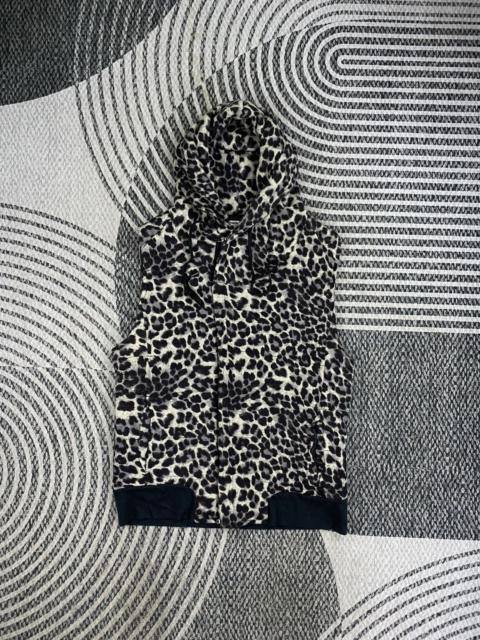 Other Designers semanticdesign - Vtg Semantic Design Leopard Sleeveless Hoodie Vest Jacket