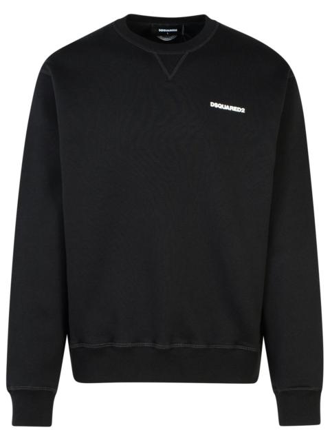 Dsquared2 Black Cotton Sweatshirt Man