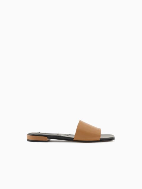 GIORGIO ARMANI GIORGIO ARMANI X 10 CORSO COMO CALFSKIN FLAT SANDALS