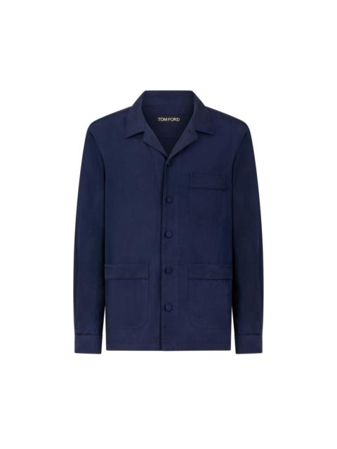 TOM FORD LIGHTWEIGHT LYOCELL PAJAMA SHIRT