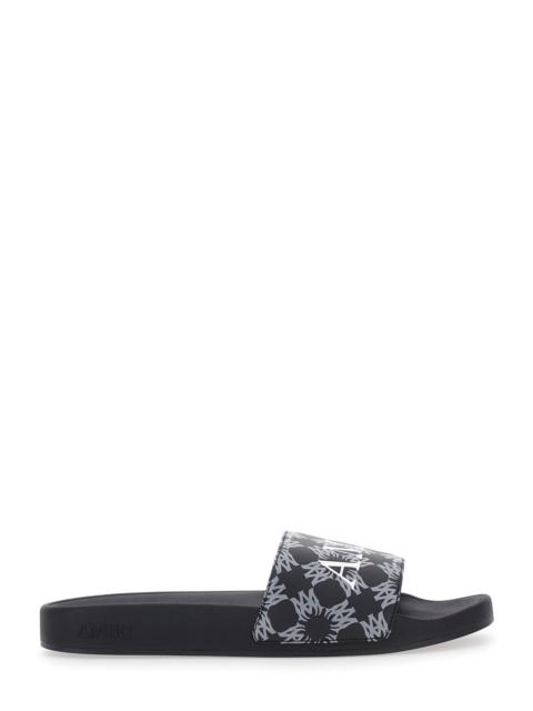 AMIRI Amiri Men Black Sandals With Logo Lettering On The Front In Rubber Man