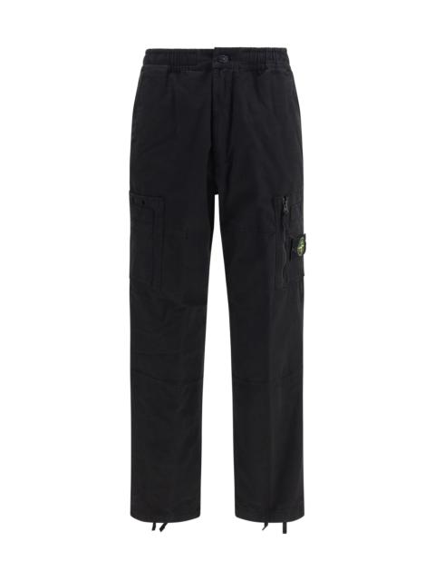 Stone Island Stone Island Cotton Cargo Pants Black
