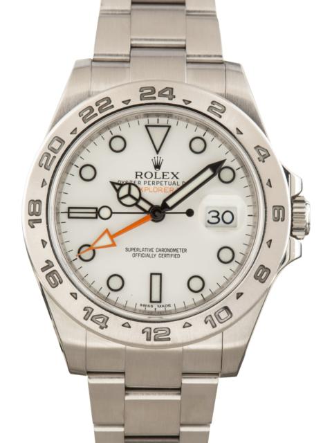 ROLEX Used Rolex Explorer II Steel White Polar Dial Ref 216570