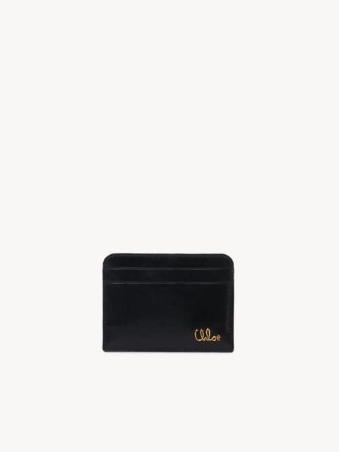 Chloé CHLOÉ ICONIC CARD HOLDER IN SHINY LEATHER