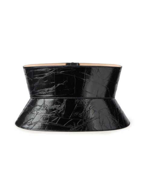 Givenchy Givenchy Tape Print Patent Leather Corset Belt in Black at Nordstrom