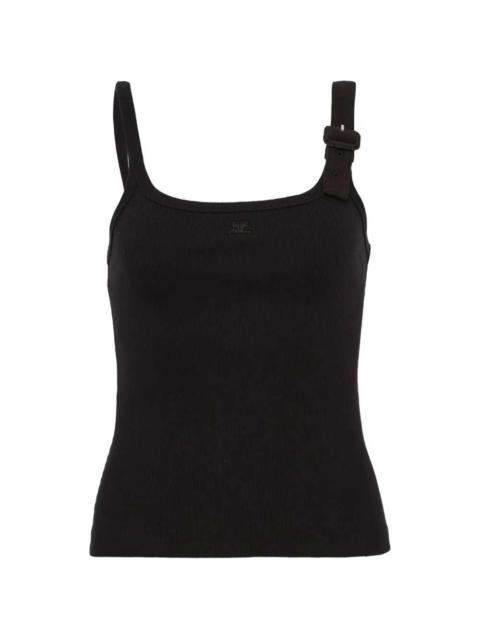 courrèges Courreges Women Ribbed Tank Top With Buckle