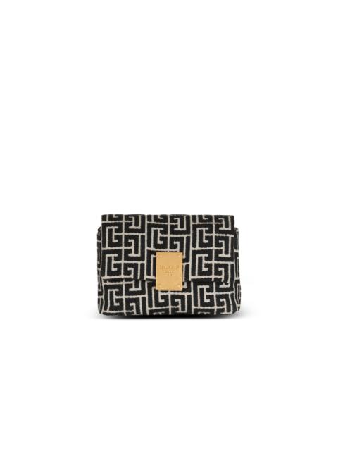 Balmain 1945 Soft mini bag with jacquard monogram