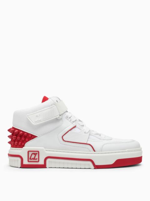 Christian Louboutin White/Red Astroloubi Mid Sneakers