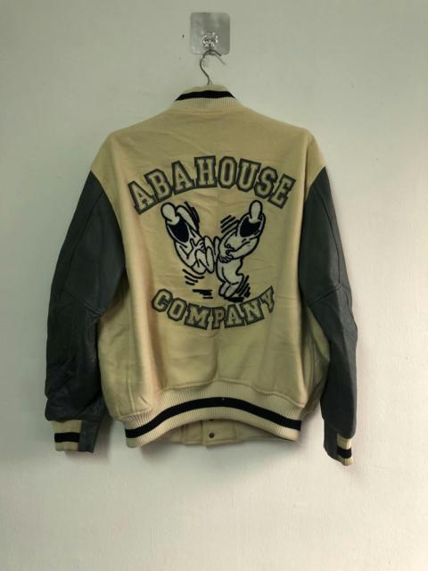 Other Designers Vintage - ABAHOUSE Varsity Jacket Leather Japan