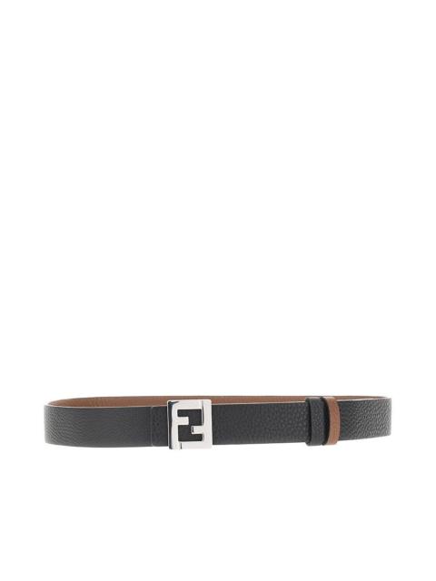 FENDI Fendi FF Leather Reversible Belt Multicolor