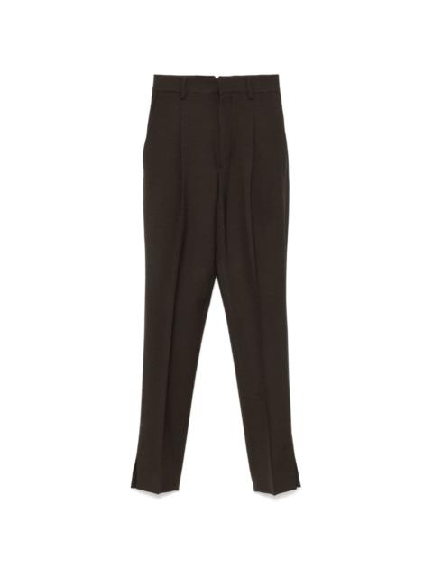 slim-cut trousers