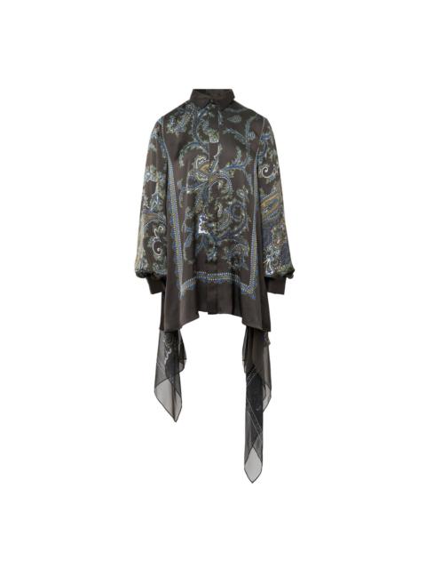 sacai Paisley Print Satin Dress
