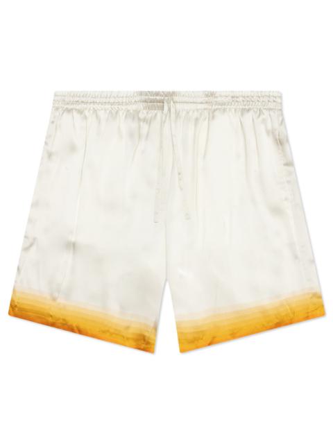 CASABLANCA CASABLANCA SILK SHORTS WITH DRAWSTRINGS - PANORAMIQUE