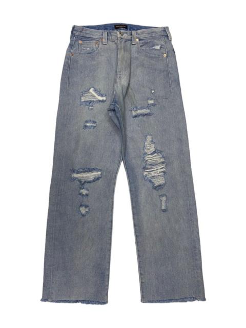 Other Designers Archival Clothing - 🔥BAGGY JEANS DISTRESSED RIPS RAG MACHINE JAPANESE JEANS