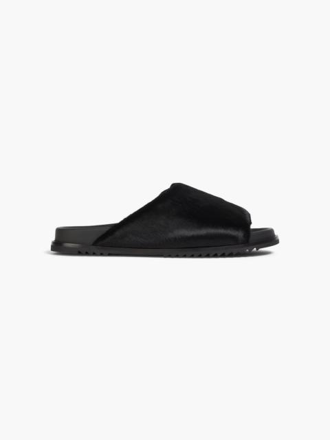 Rick Owens Granolas calf hair slides