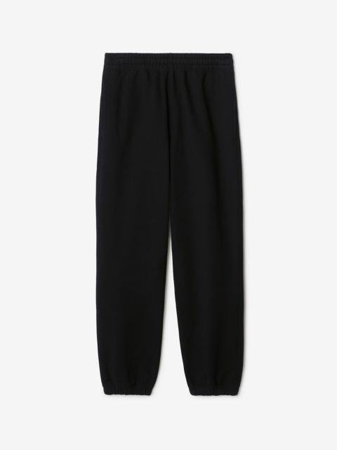 Burberry Check Label Cotton Jogging Pants