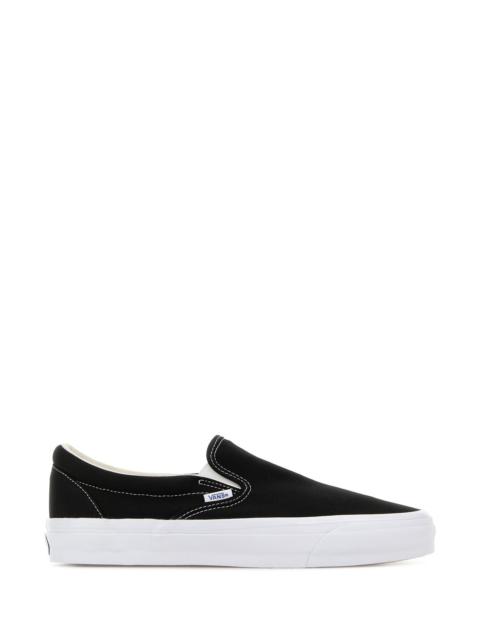 Vans Black canvas Reissue slip ons