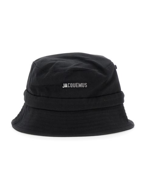 JACQUEMUS Jacquemus Men Fisherman Hat 'Le Bob Gadjo' Black With Logo Lettering On The Front And Knot Closure O