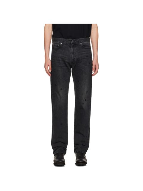 Black Five-Pocket Jeans