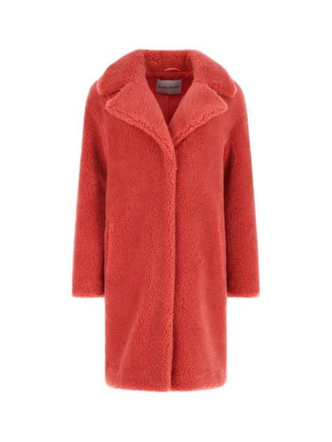 Stand Studio Woman Light Red Teddy Camille Cocoon Coat